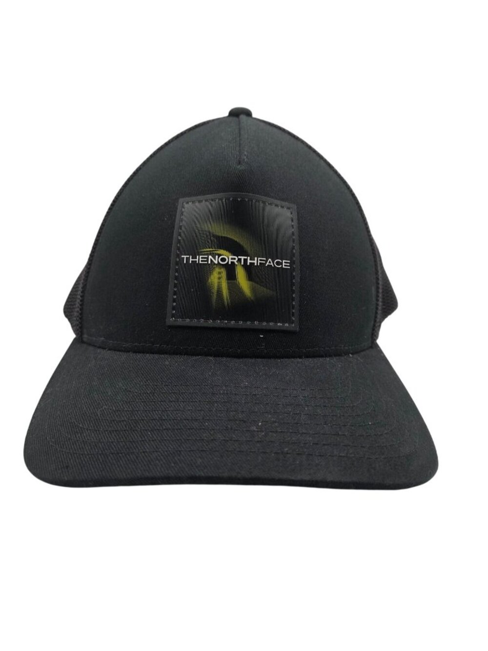The North Face Keep It Patched Black Holographic Mesh Trucker Hat Cap Strapback